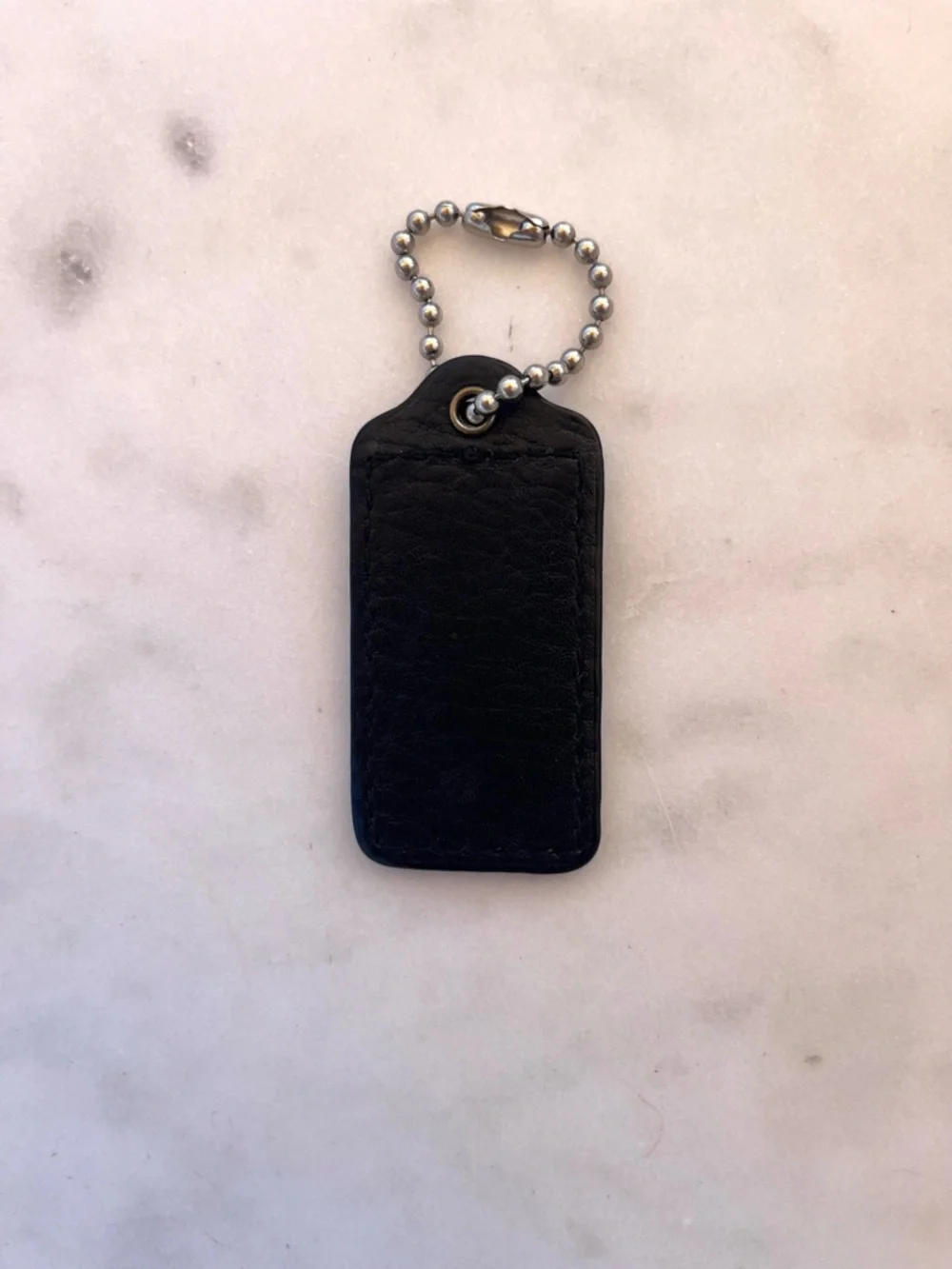COACH Vintage Leather Hang Tag, Black - Picture 2 of 3